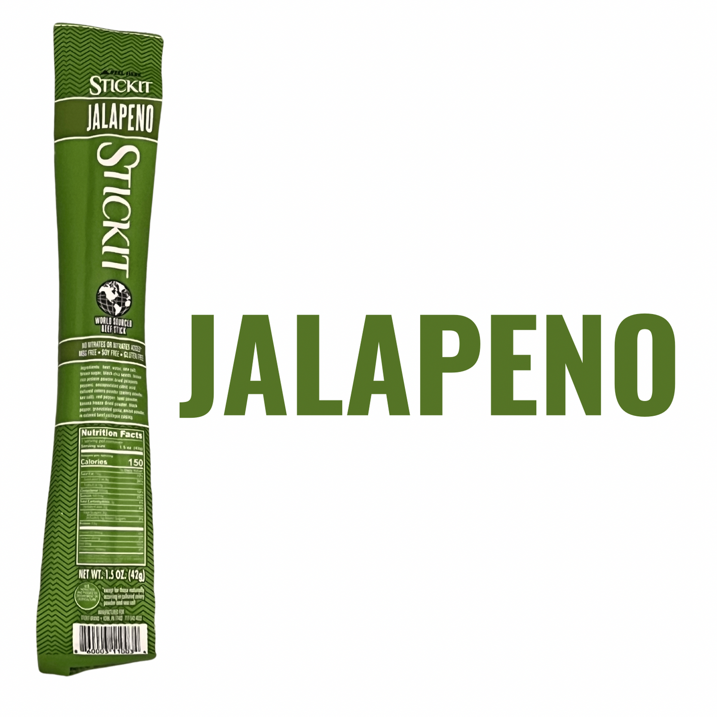Mild jalapeno flavor gluten and dairy free beef sticks